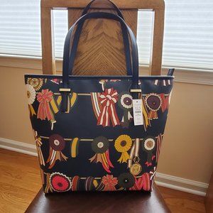 Talbot's Equestrian Print Tote Bag NWT